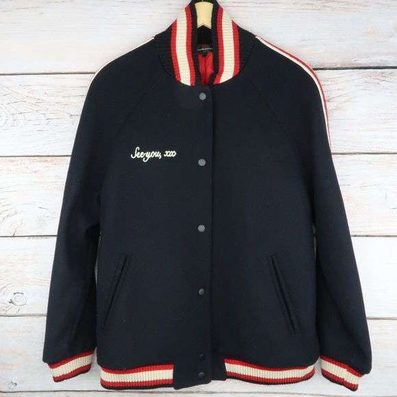 zara letterman jacket
